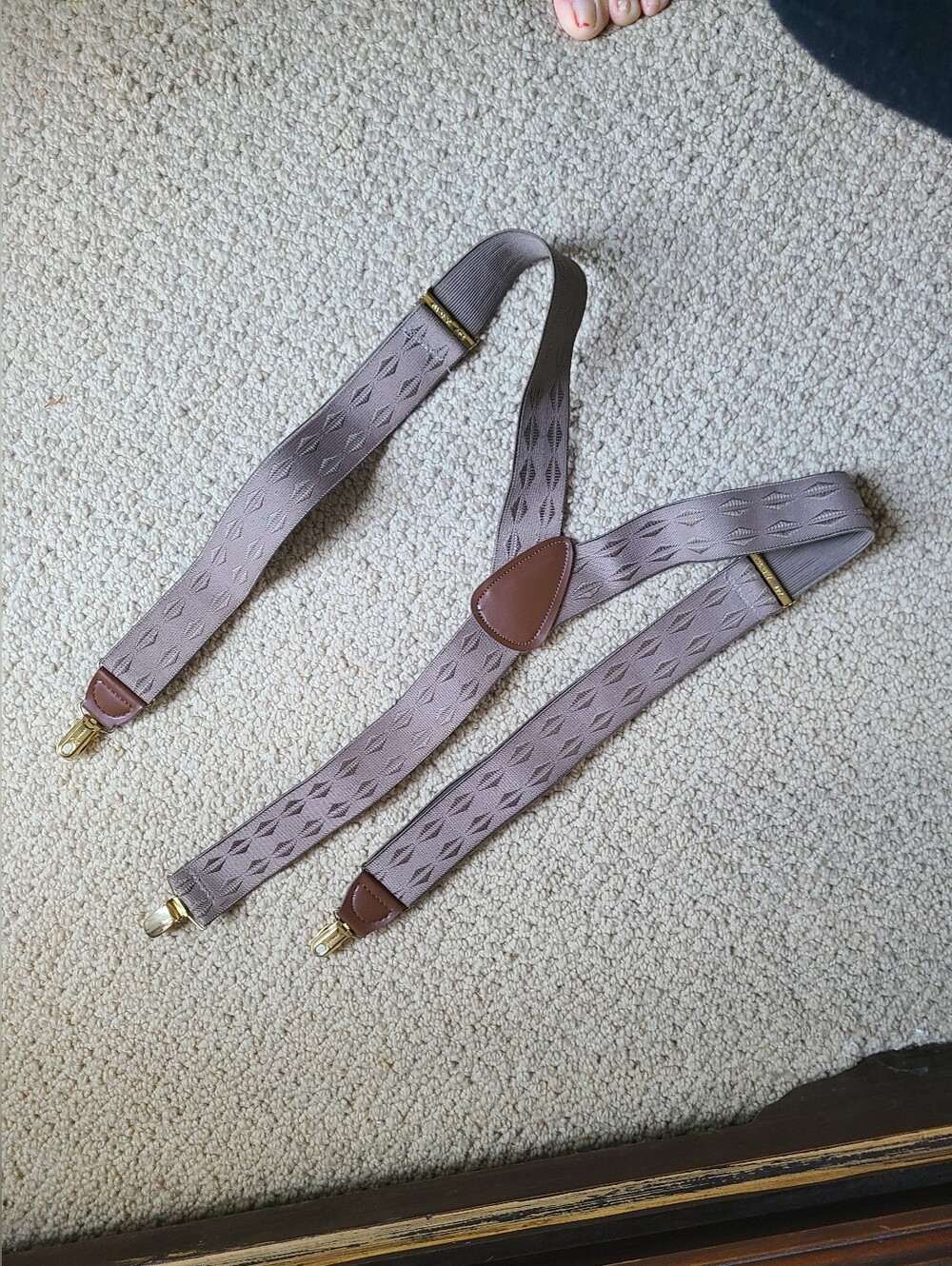 Brown Vintage German Men's Suspenders